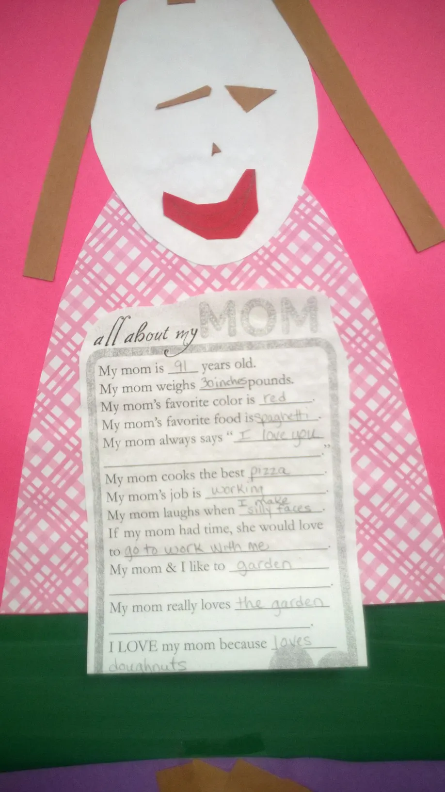 Noah's Mother's Day gift to me. He thinks I'm 91.